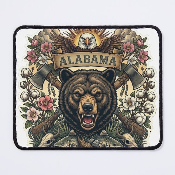Item preview, Alabama Black Bear Neo-Traditional Tattoo Style Southern T-Shirt designed and sold by VibeStudios268.