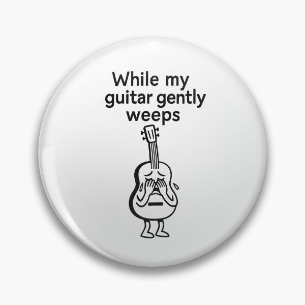 Item preview, Crying Guitar While My Guitar Gently Weeps Beatles Inspired Emotional Music Art Black & White Design designed and sold by Donsean22.