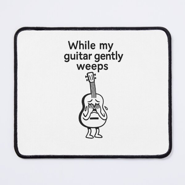 Item preview, Crying Guitar While My Guitar Gently Weeps Beatles Inspired Emotional Music Art Black & White Design designed and sold by Donsean22.