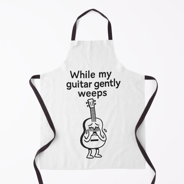 Item preview, Crying Guitar While My Guitar Gently Weeps Beatles Inspired Emotional Music Art Black & White Design designed and sold by Donsean22.