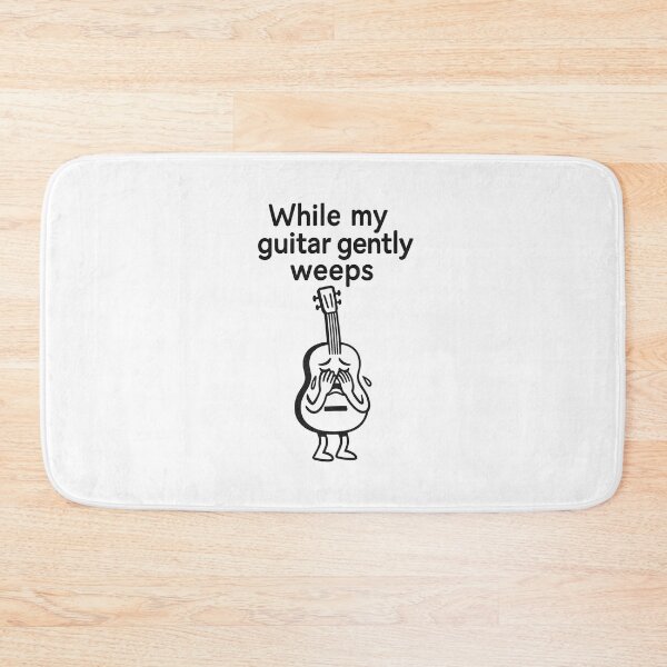 Item preview, Crying Guitar While My Guitar Gently Weeps Beatles Inspired Emotional Music Art Black & White Design designed and sold by Donsean22.