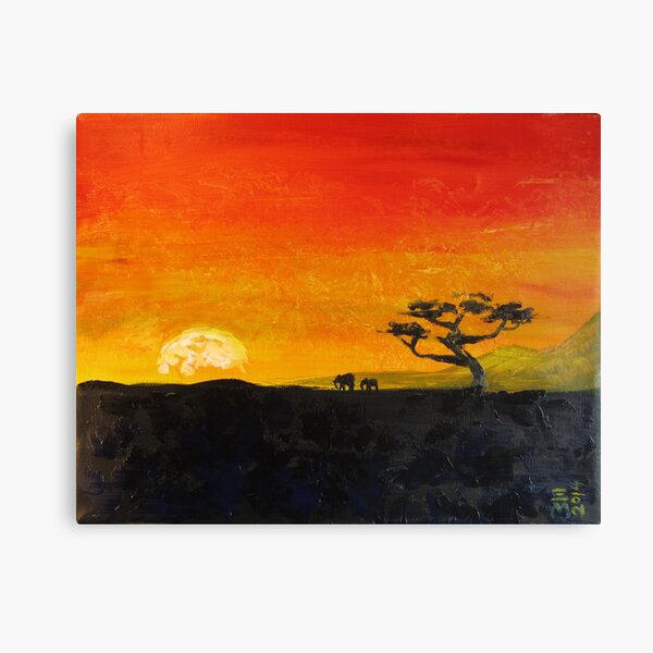 Item preview, Elephants at Sunrise designed and sold by Acts Of Paint.