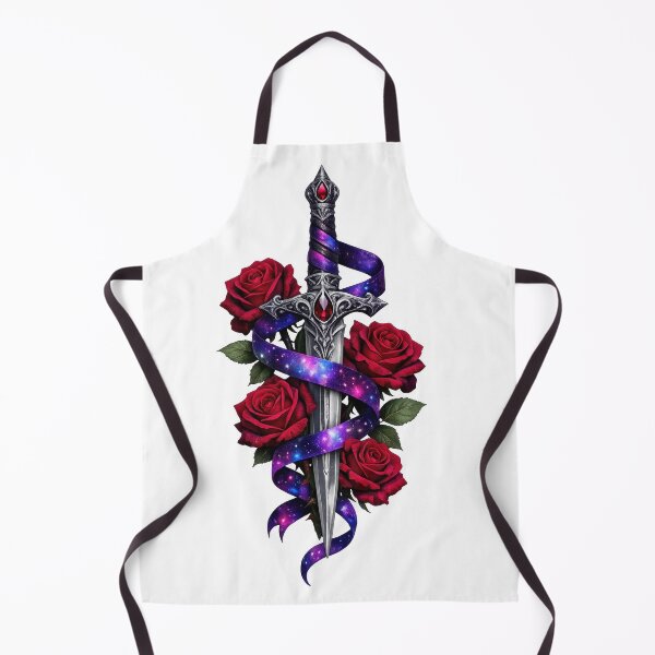 Item preview, Galaxy Ribbon Dagger with Red Roses  designed and sold by jgvisualarts.