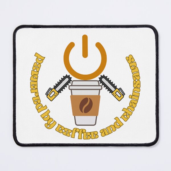 Item preview, Powered by Coffee and Chainsaws Funny Lumberjack Design | Dark Humor Logging Graphic Tee designed and sold by Anasalseady.