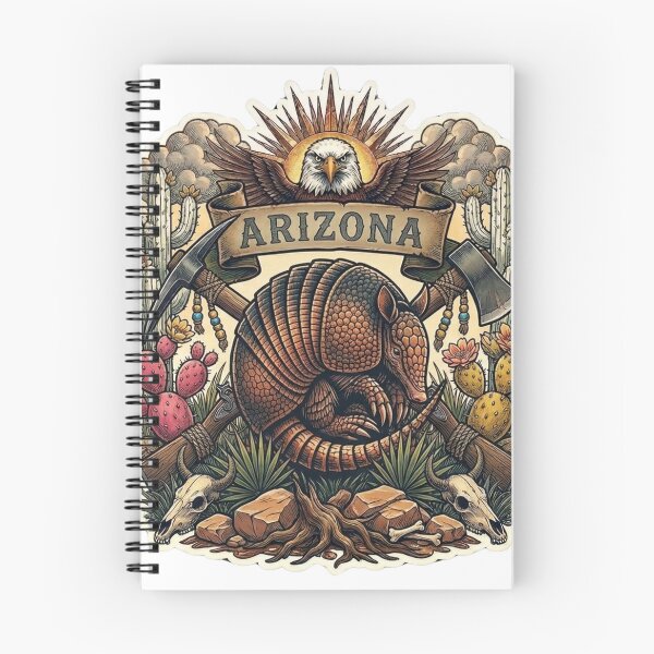 Item preview, Arizona Grand Canyon State Neo-Traditional Tattoo Armadillo T-Shirt designed and sold by VibeStudios268.