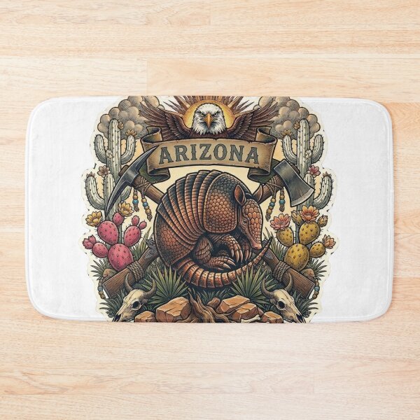 Item preview, Arizona Grand Canyon State Neo-Traditional Tattoo Armadillo T-Shirt designed and sold by VibeStudios268.