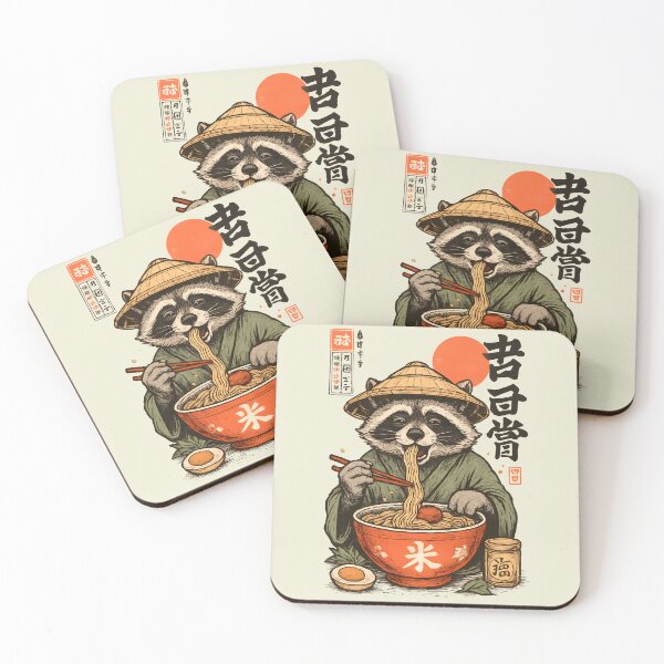 Item preview, Raccoon Eating Ramen designed and sold by Alema Art.