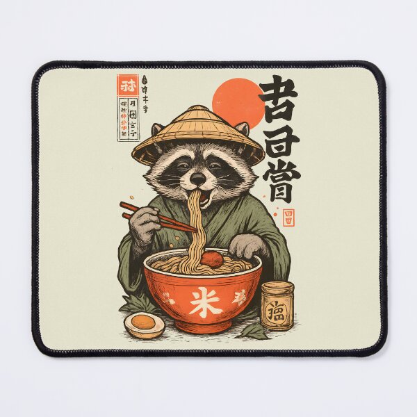 Item preview, Raccoon Eating Ramen designed and sold by Alema Art.