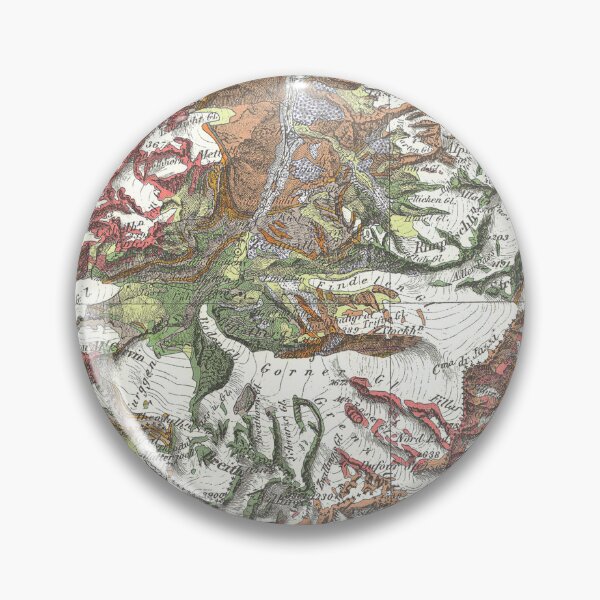 Item preview, Old geological map of the Swiss Alps designed and sold by Karol Majewski.