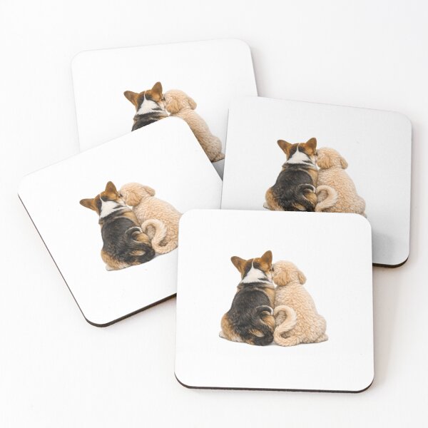 Item preview, Adorable Dogs Forming a Heart with Their Tails designed and sold by kissing Pets.
