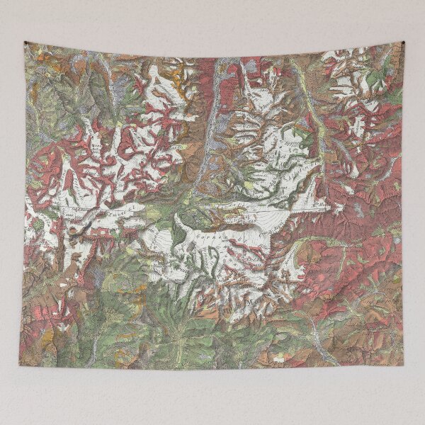 Item preview, Old geological map of the Swiss Alps designed and sold by Karol Majewski.