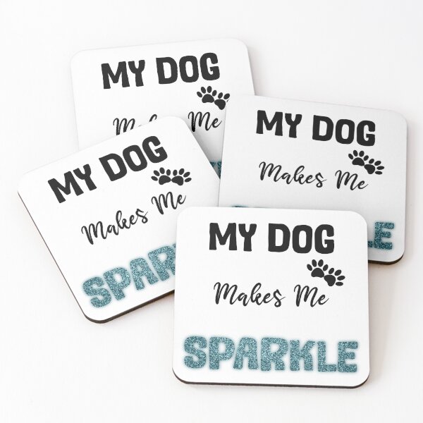 Item preview, My dog makes me sparkle blue design designed and sold by SeamlessDsign.