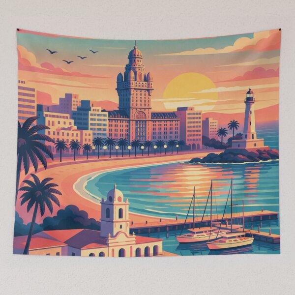 Item preview, Montevideo Uruguay Travel Poster designed and sold by MatthewHeights.