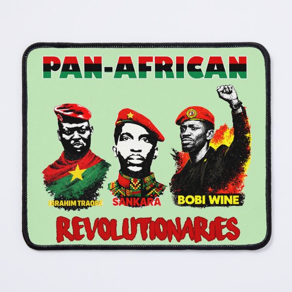 Item preview, Pan-African Revolutionaries – Ibrahim Traoré, Thomas Sankara & Bobi Wine| Vintage Art designed and sold by Youngkev-arts.