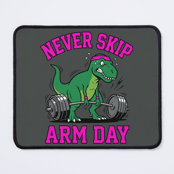 Item preview, Never Skip Arm Day - Funny T-Rex Gym Mascot designed and sold by DigitalGlade.