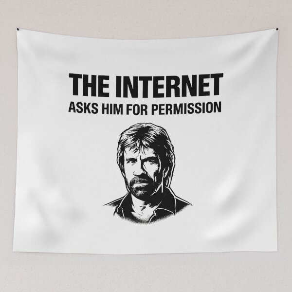 Item preview, Chunk Norris The Internet Asks Him For Permission - Classic T-shirt  designed and sold by RevealedStore.
