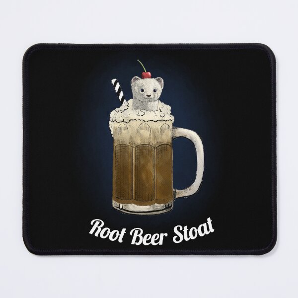 Item preview, Root Beer Stoat (dark background) designed and sold by Drawinism.