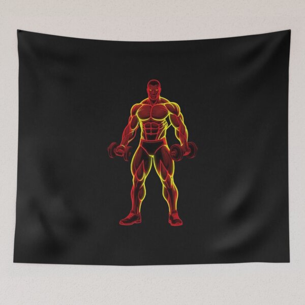 Item preview, Gym Full Body Neon Art designed and sold by Fit On.