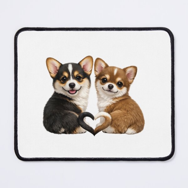 Item preview, Adorable Dogs Forming a Heart with Their Tails designed and sold by kissing Pets.