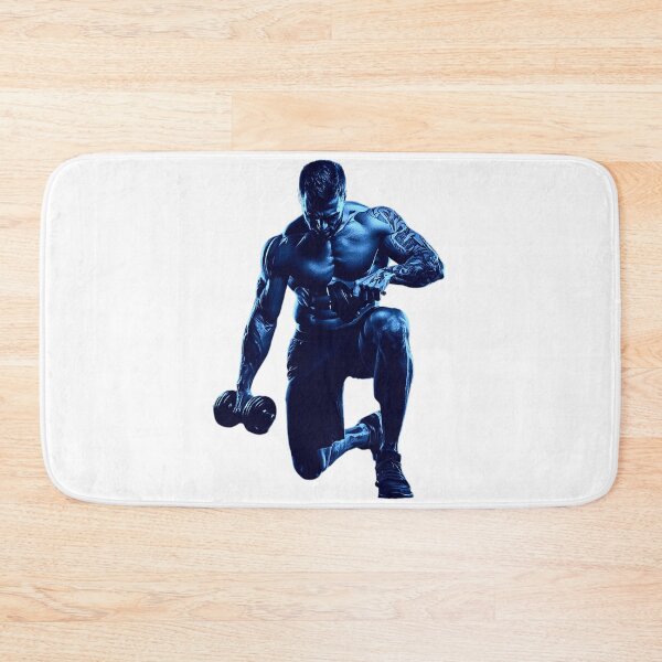 Item preview, Blue Neon Fitness Warrior – Intense Gym Workout Motivation designed and sold by No Excuses .