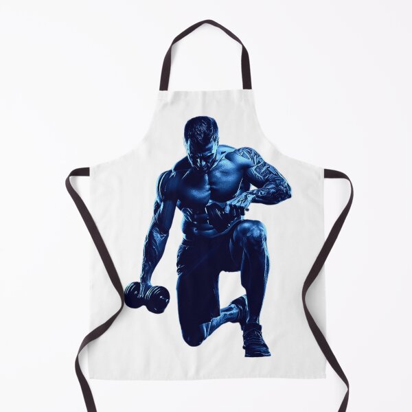 Item preview, Blue Neon Fitness Warrior – Intense Gym Workout Motivation designed and sold by No Excuses .