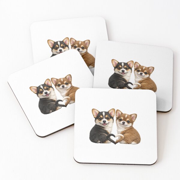 Item preview, Adorable Dogs Forming a Heart with Their Tails designed and sold by kissing Pets.