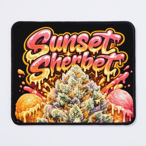 Item preview, Sunset Sherbet Graffiti Art Print | Sweet Sherbet Hybrid Strain Typography | Euphoric Relaxing 420 designed and sold by WAUZ.