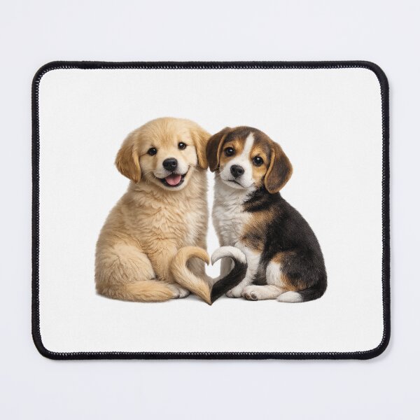 Item preview, Adorable Dogs Forming a Heart with Their Tails designed and sold by kissing Pets.