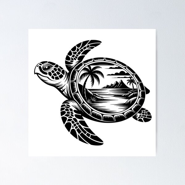 Item preview, Turtle with Island Landscape designed and sold by jkrphoto.
