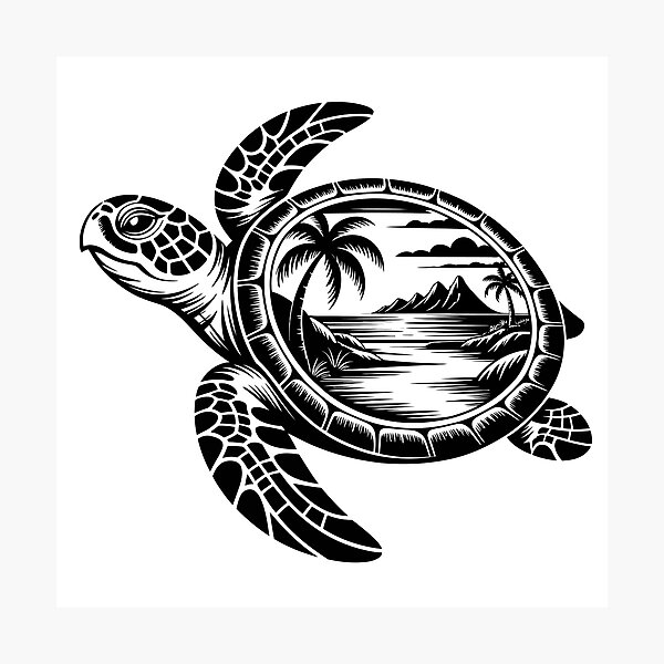 Item preview, Turtle with Island Landscape designed and sold by jkrphoto.