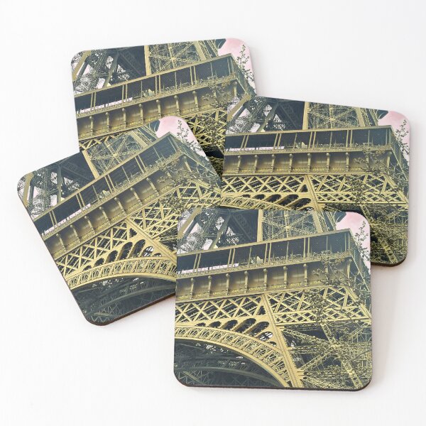 Item preview, Eiffel Tower Golden Ironwork Close-Up Paris Photography Print – Ornate Architecture Detail Travel Wall Art designed and sold by Sixième Studio.