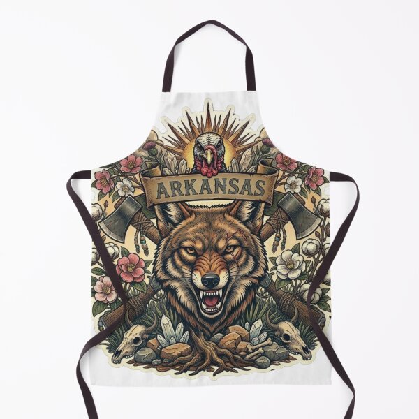 Item preview, Arkansas CoyArkansas Coyote Neo-Traditional Tattoo Style Natural State T-Shirtote Neo-Traditional Tattoo Style Natural State T-Shirt designed and sold by VibeStudios268.