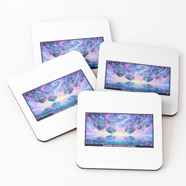 Item preview, Floating Psychedelic Islands designed and sold by Purple Peach.