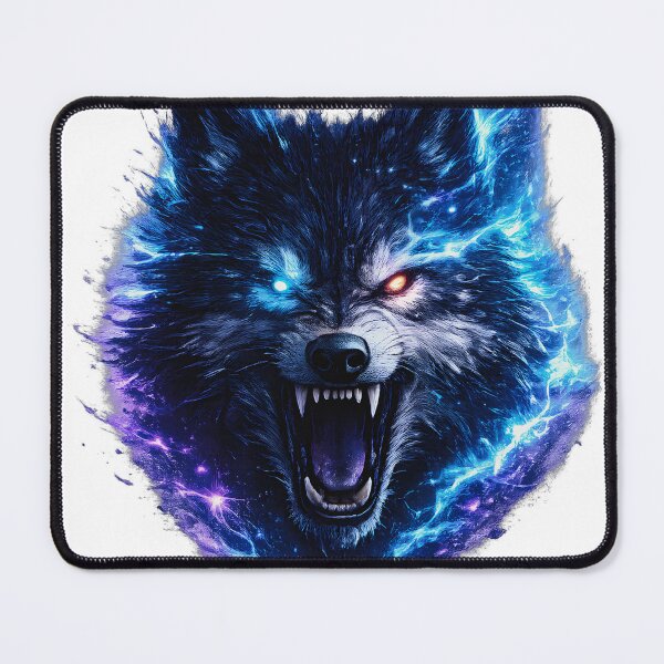 Item preview, Cyber Neon Wolf Head – Alpha Lone Wolf Shirt Design designed and sold by CreativeMindsetLab.