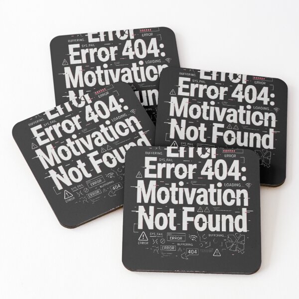 Item preview, Error 404 Motivation Not Found designed and sold by Fit On.