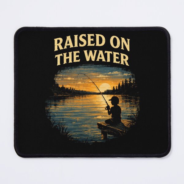 Item preview, Raised On The Water Shirt, Fishing Lifestyle T-Shirt, Lake Life designed and sold by WildWonderfulWear.