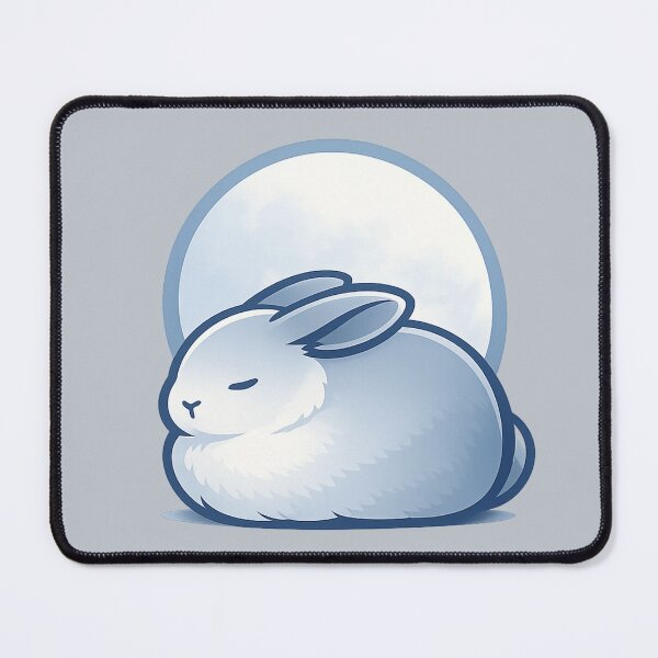 Item preview, Rabbit Loaf Moon Shirt – Minimalist Nocturnal Bunny Tee designed and sold by POD DYNASTY | Original Print On Demand T-Shirt Graphics.
