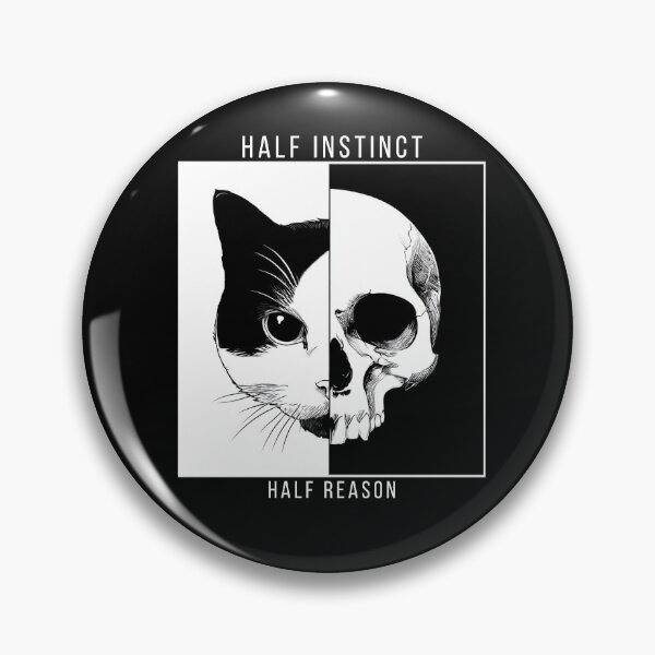 Item preview, Cat Skull Split Face – Instinct vs Reason Dark Aesthetic SHIRT designed and sold by Wild Pixel Studio.