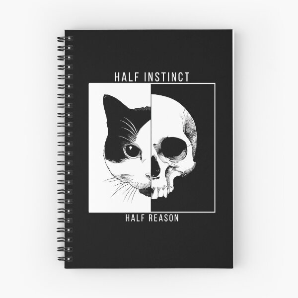 Item preview, Cat Skull Split Face – Instinct vs Reason Dark Aesthetic SHIRT designed and sold by Wild Pixel Studio.