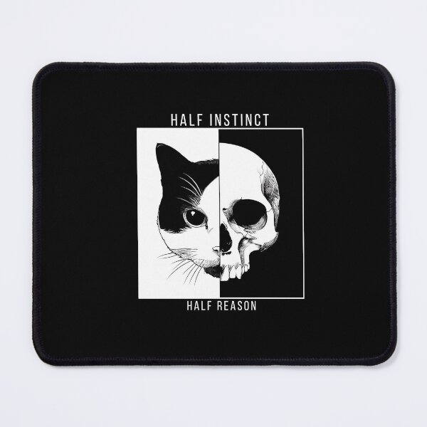 Item preview, Cat Skull Split Face – Instinct vs Reason Dark Aesthetic SHIRT designed and sold by Wild Pixel Studio.