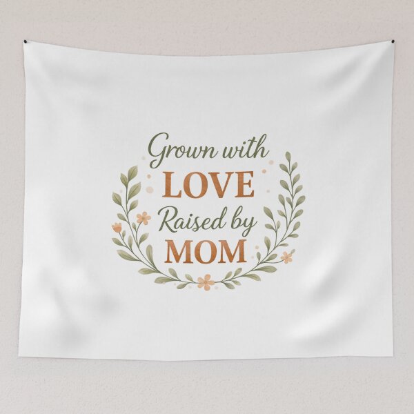 Item preview, Grown with Love Raised by Mom Floral Design – Mother’s Day Gift, Mom Appreciation Shirt, Botanical Style designed and sold by MoosElkPL.