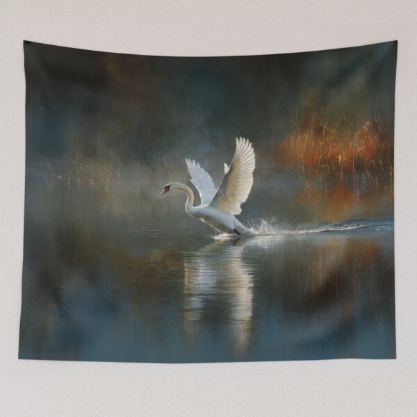 Item preview, A graceful Swan taking off from a calm lake, Birds in Motion designed and sold by CDC40.