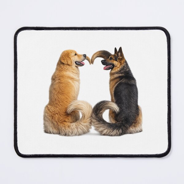 Item preview, Adorable Dogs Forming a Heart with Their Tails designed and sold by kissing Pets.