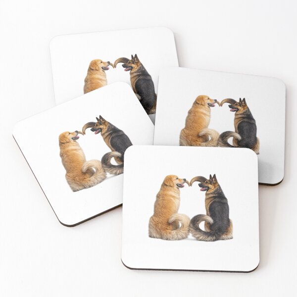 Item preview, Adorable Dogs Forming a Heart with Their Tails designed and sold by kissing Pets.
