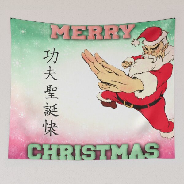 Item preview, Kung Fu Santa Merry Christmas designed and sold by Fei Long Design Hub.
