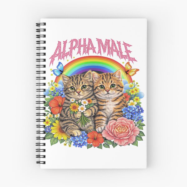 Item preview, Copy of Alpha Male Funny Kitten Rainbow Floral designed and sold by gear-posters.