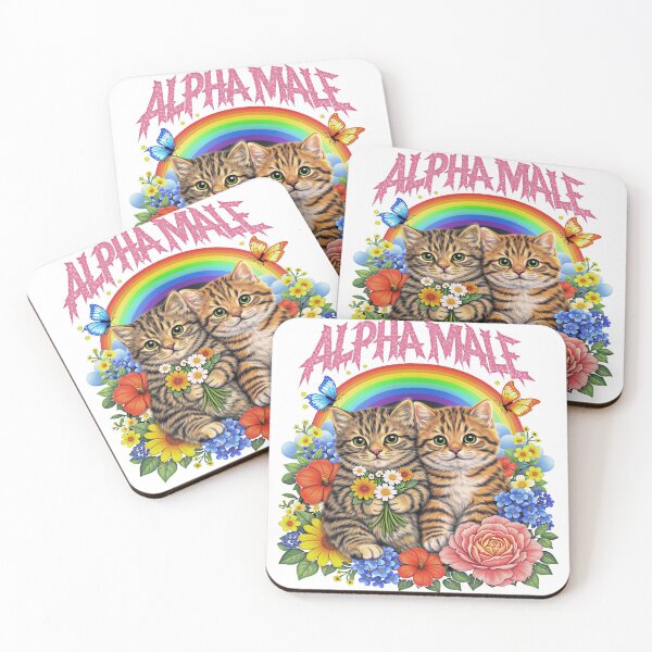 Item preview, Copy of Alpha Male Funny Kitten Rainbow Floral designed and sold by gear-posters.