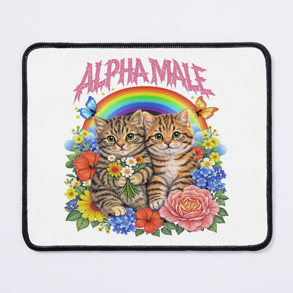 Item preview, Copy of Alpha Male Funny Kitten Rainbow Floral designed and sold by gear-posters.