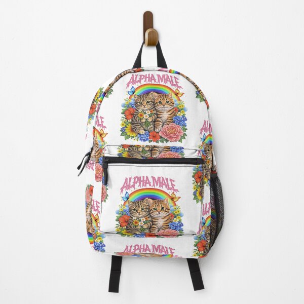 Item preview, Copy of Alpha Male Funny Kitten Rainbow Floral designed and sold by gear-posters.