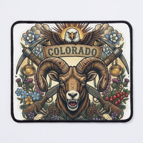 Item preview, Colorado Elk Neo-Traditional Tattoo Style Rocky Mountains T-Shirt designed and sold by VibeStudios268.